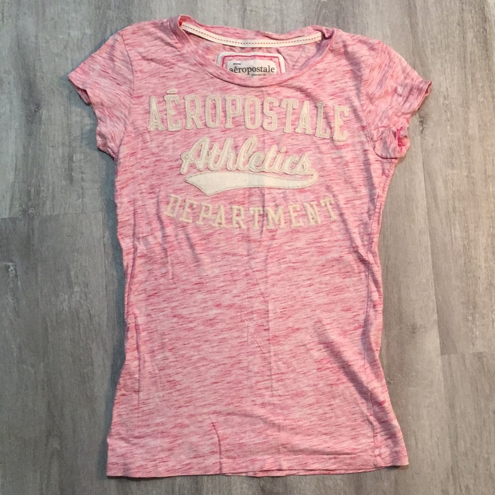 Aeropostale Pink Short Sleeve Shirt Medium